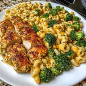 Garlic Butter Chicken with Cheesy Broccoli Elbow Pasta Recipe