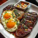 Garlic Butter Steak & Sunny Eggs Skillet Recipe