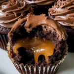 Gooey Caramel-Filled Chocolate Cupcakes Recipe