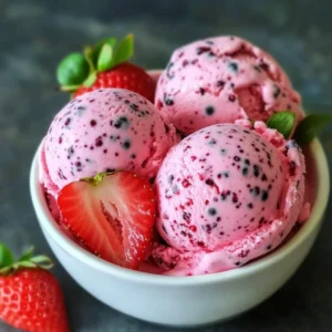 Homemade Strawberry & Red Berry Ice Cream Recipe