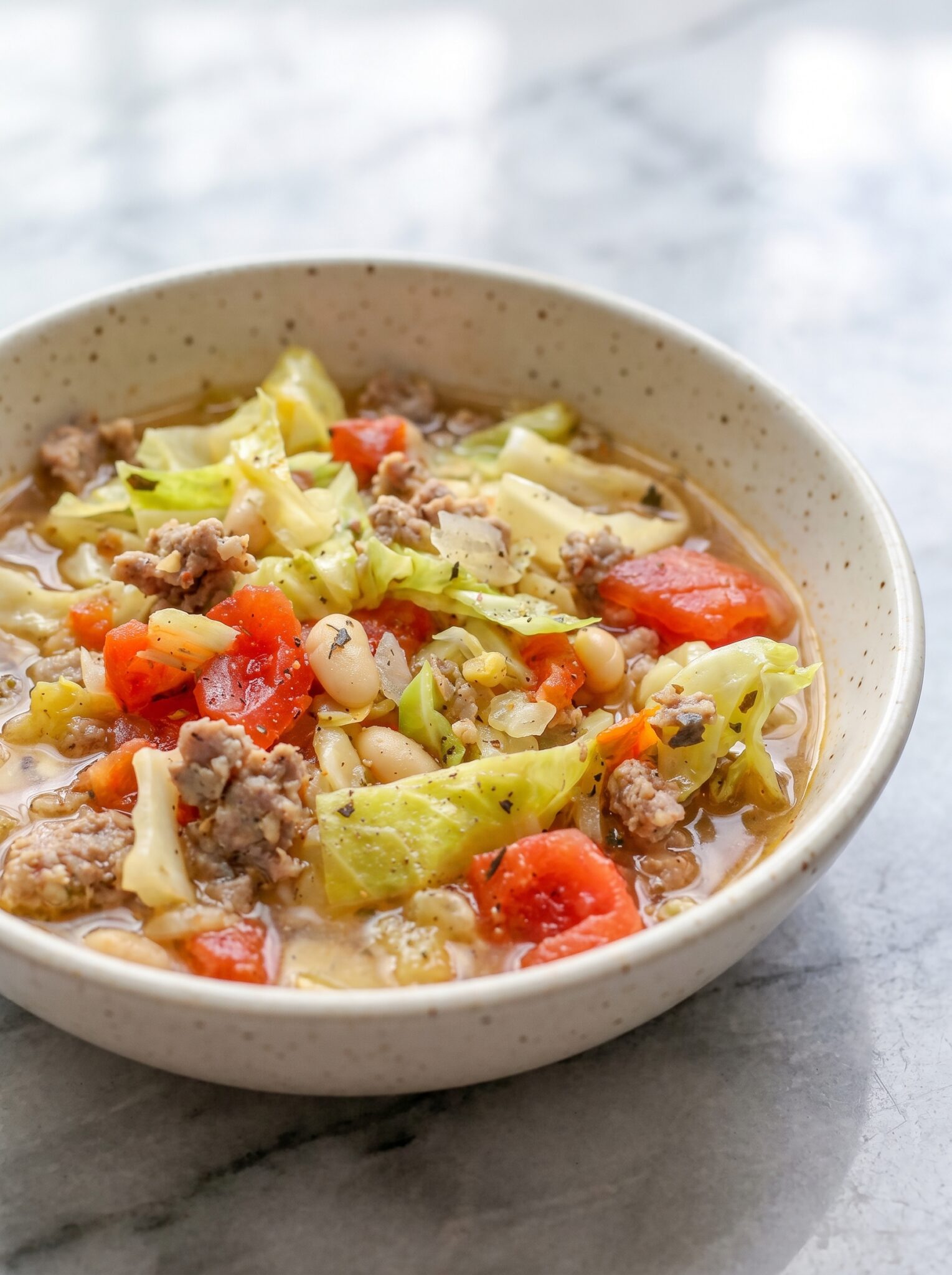 Italian White Bean, Cabbage, and Sausage Soup Recipe