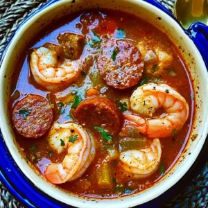 Spicy Cajun Shrimp and Sausage Soup Recipe