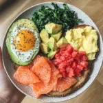 Ultimate Power Breakfast Plate Recipe with Avocado Toast, Smoked Salmon & Creamy Eggs