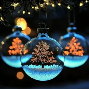 Baking Soda Glow Winter Tree Ornaments Recipe