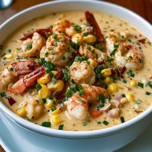 Creamy Cajun Seafood Summer Corn Chowder Recipe