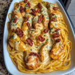 Creamy Chicken Spaghetti with Sun-Dried Tomato Sauce Recipe