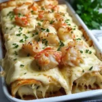 Creamy Crab & Lobster Alfredo Rolls Recipe
