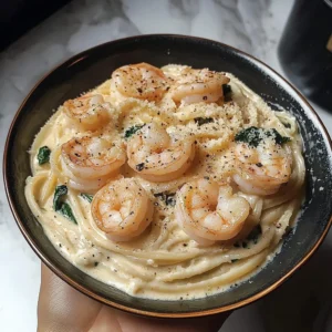 Creamy Garlic Parmesan Shrimp Pasta Recipe