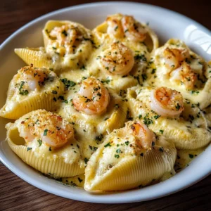 Creamy Garlic Shrimp Stuffed Shells Recipe