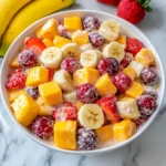 Creamy Mango Strawberry Banana Fruit Salad Recipe