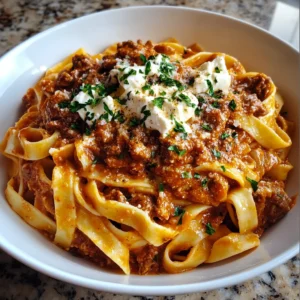 Creamy Mozzarella Beef Fettuccine Recipe