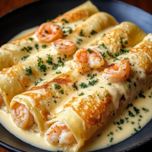 Creamy Shrimp and Crab Seafood Crepes Recipe