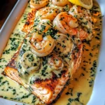 Creamy Tuscan Seafood Stuffed Salmon with Shrimp Recipe