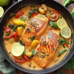 Delicious Thai-Inspired Coconut Curry Salmon Recipe (30 Minutes, One-Pan)