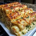 Delightful Cheesy Garlic Shrimp Lasagna Roll-Ups Recipe