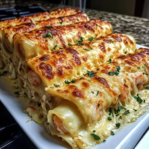 Delightful Cheesy Garlic Shrimp Lasagna Roll-Ups Recipe