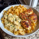 Garlic Butter Chicken Bowties in Three-Cheese Sauce Recipe