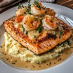 Shrimp and Crab Stuffed Salmon with Creamy Parmesan Mash Recipe