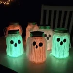 Spooky Glow Stick Ghost Jars Recipe
