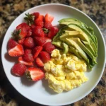 Strawberry Avocado & Scrambled Egg Power Plate Recipe
