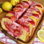 Strawberry Lemonade Marble Loaf Cake Recipe