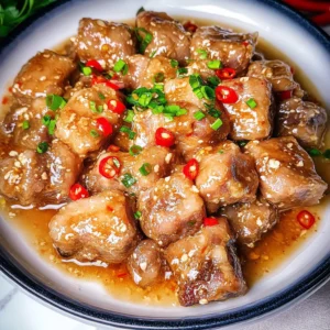 Tender Steamed Ribs with Garlic Sauce Recipe