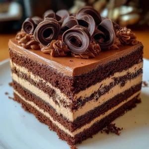 Velvet Cocoa-Tiramisu Mousse Cake Recipe (Garnished with Chocolate Curls)